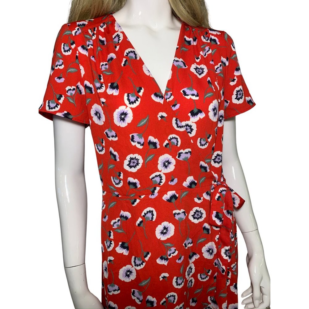 🦋 J.Crew Floral Flowy Wrap Dress - Picture 4 of 7